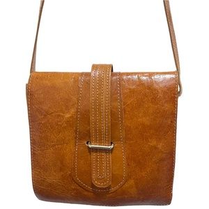 Vintage Cognac Crossbody Purse